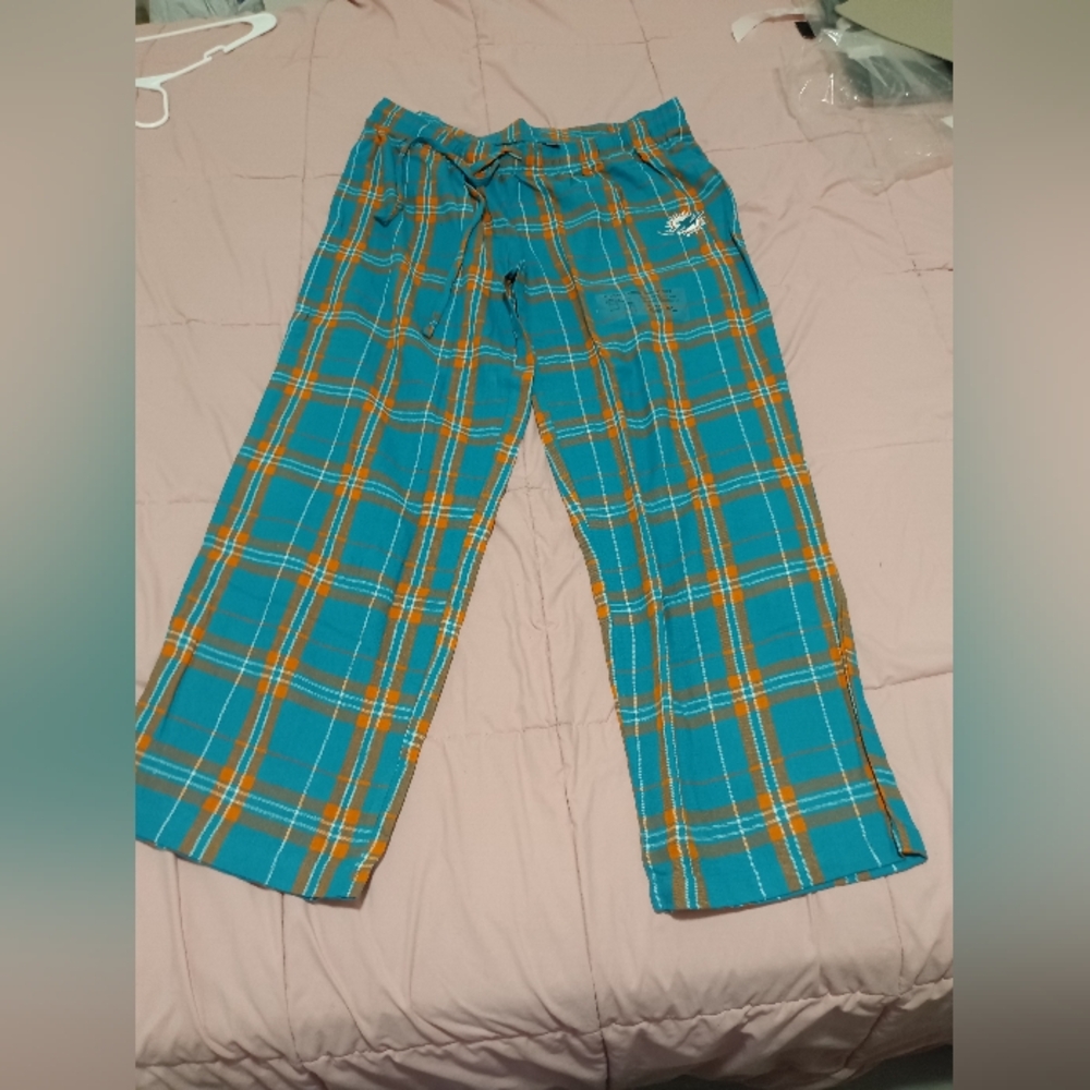 NFL Women's Dolphins Flannel PJ Set Size XL - Picture 5 of 7